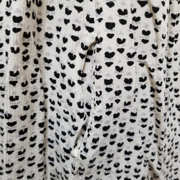 Vanessa Virginia top XS Heart Ladder Lace Tunic button front boho Anthropologie - Picture 6 of 15